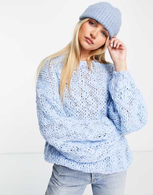 Light blue hot sale knit jumper