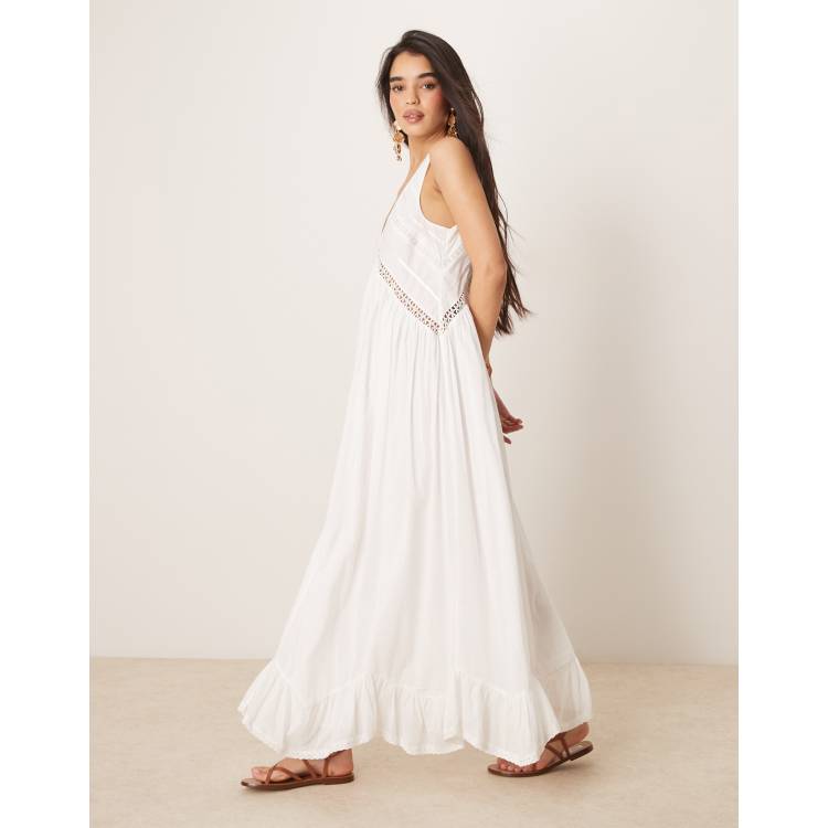 sachin and babi light blue dress Coral Coast Satin Pleat Shoulder Handkerchief Hem Midi Dress