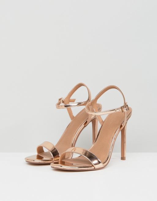 Asos design hands down shop barely there heeled sandals