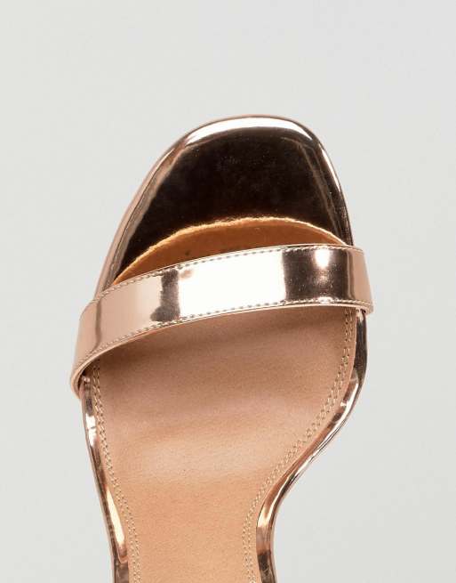 ASOS DESIGN - Hands Down - Sandali effetto nudo con tacco, 3 di 4