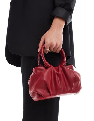 ASOS DESIGN - Handtasche zum Umhängen in Rot mit Seilhenkel und abnehmbarem Kettenriemen