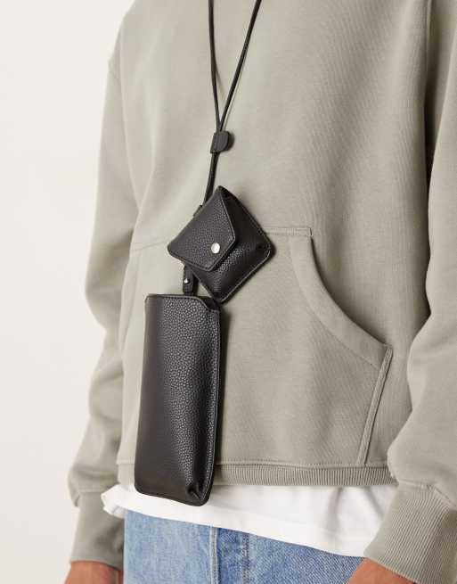 ASOS DESIGN – Handytasche in Schwarz mit Umhängeriemen, 2 von 4