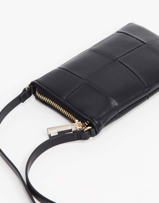 Asos Design Handytasche Zum Umhangen Aus Schwarzem Webmaterial Asos