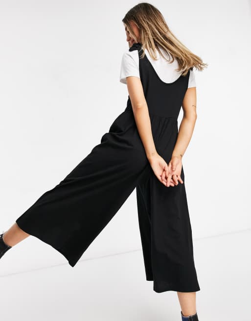 ASOS DESIGN Hanger Jumpsuit mit Bindedetail an der Schulter in Schwarz ASOS