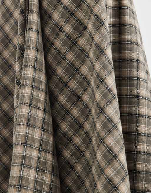 ASOS DESIGN hanky hem maxi skirt in check, 3 of 5