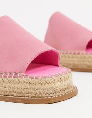pink suede espadrilles