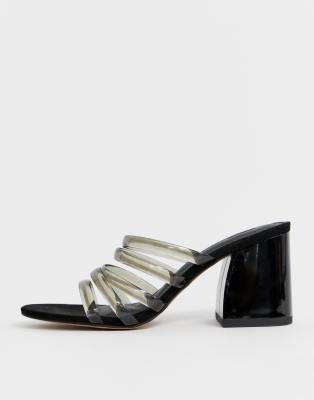 asos clear block heels