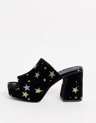 chunky platform mules