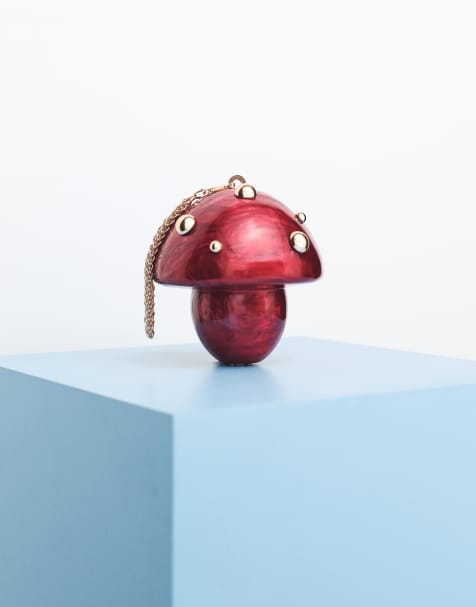 ASOS DESIGN hardcase resin mushroom grab bag in red - view 1