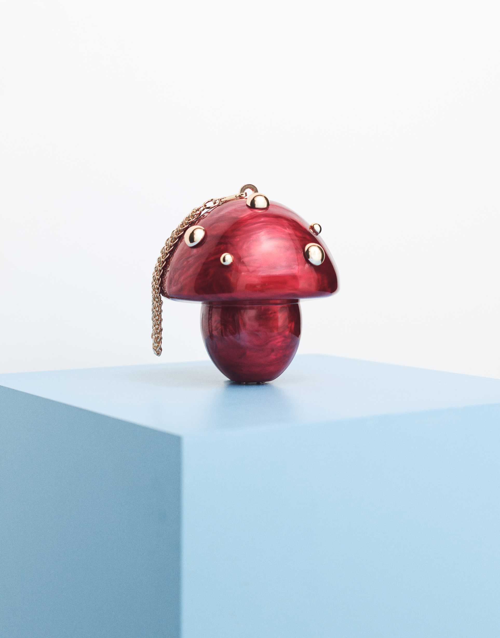 asos design hardcase resin mushroom grab bag in red