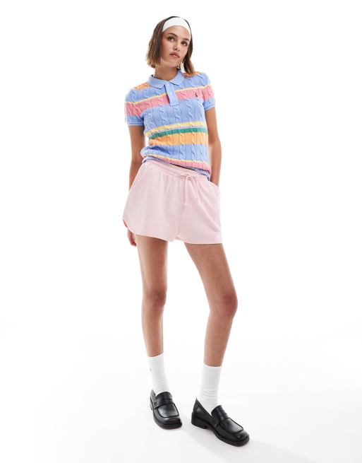 ASOS DESIGN - Hardloopshort van sweaterstof in roze met wassing