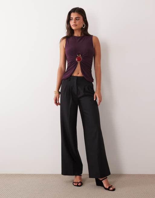 ASOS DESIGN hardware top in plum, 2 of 4