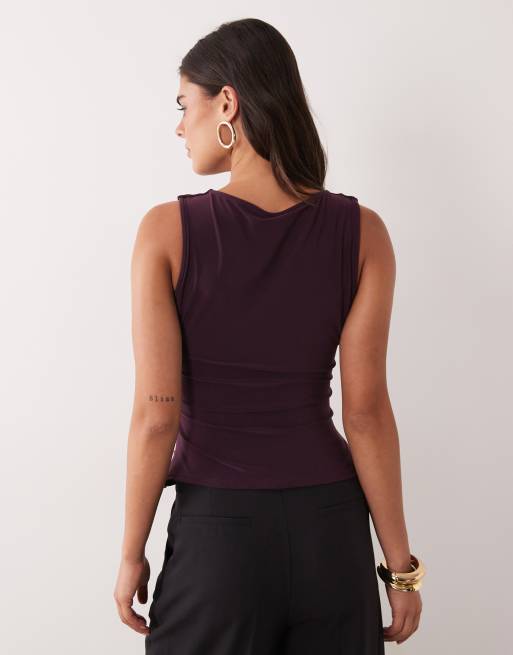ASOS DESIGN hardware top in plum, 4 of 4