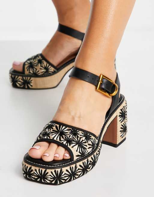 Mid heel shop platform sandals