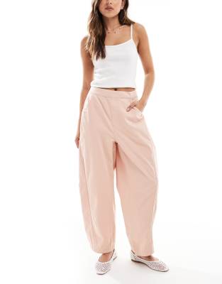 ASOS DESIGN harem barrel jeans in peach wash - view 1