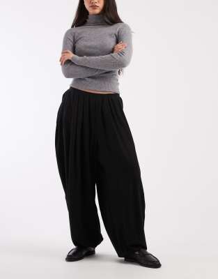 Asos Design Harem Pants In Black
