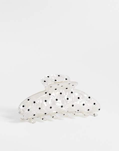ASOS DESIGN - Hårklemme med perlemorslook og polkaprikker - view 1