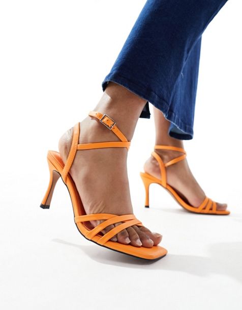 Orange Heels | Orange Block & High Heeled Sandals | ASOS