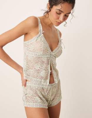 Asos Design Harlow Ribbon Slot Cami