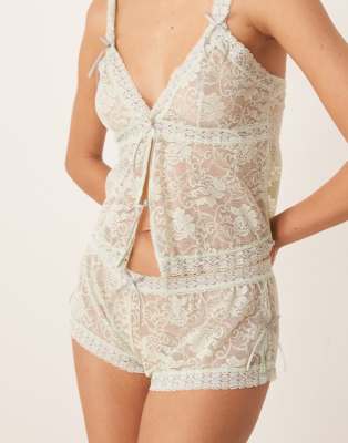 Asos Design Harlow Ribbon Slot Shorts