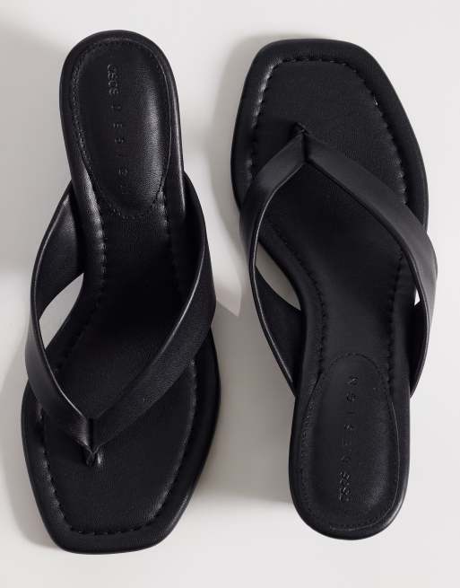 ASOS DESIGN - Harlow - Sandales compensées à entre-doigts - Noir, 2 de 4
