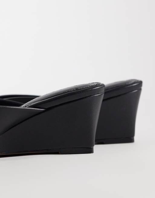 ASOS DESIGN - Harlow - Sandales compensées à entre-doigts - Noir, 3 de 4