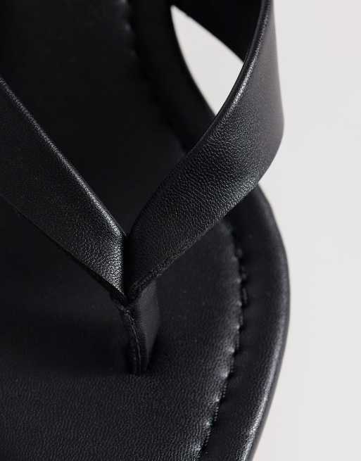 ASOS DESIGN - Harlow - Sandales compensées à entre-doigts - Noir, 4 de 4