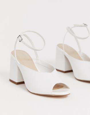 asos white sandals heels