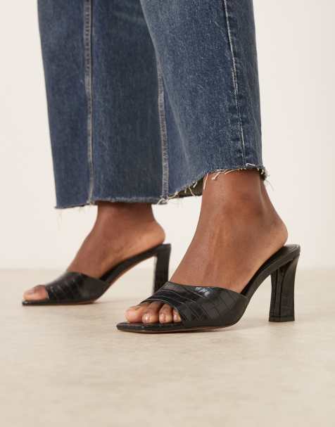 ASOS DESIGN - Harp - Mules à talon mi-haut - Noir - view 1