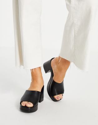 ASOS DESIGN Harper heeled mules in black | ASOS