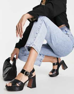 asos black platform sandals