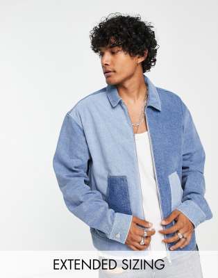 denim fur jacket men