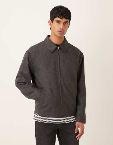 ASOS DESIGN - Harrington jack in antracietgrijs - view 1