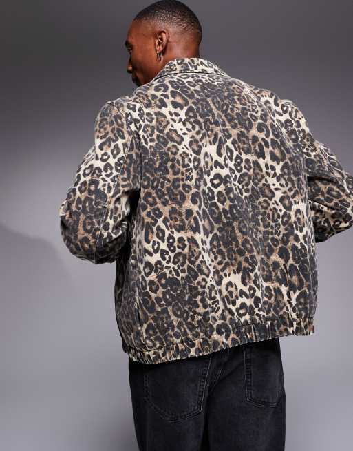 ASOS DESIGN - Harrington jack in bruine luipaardprint, 3 van 4