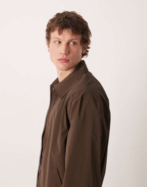 ASOS DESIGN - Harrington jack met textuur in bruin, 4 van 5
