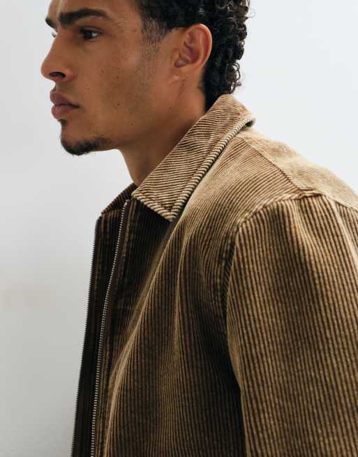 ASOS DESIGN Harrington-Jacke aus Cord in Hellbraun, 4 von 5