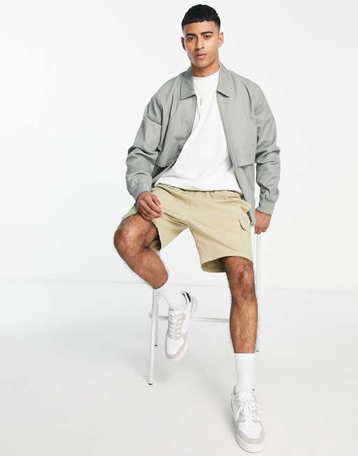 ASOS DESIGN – Harrington-Jacke in Grau