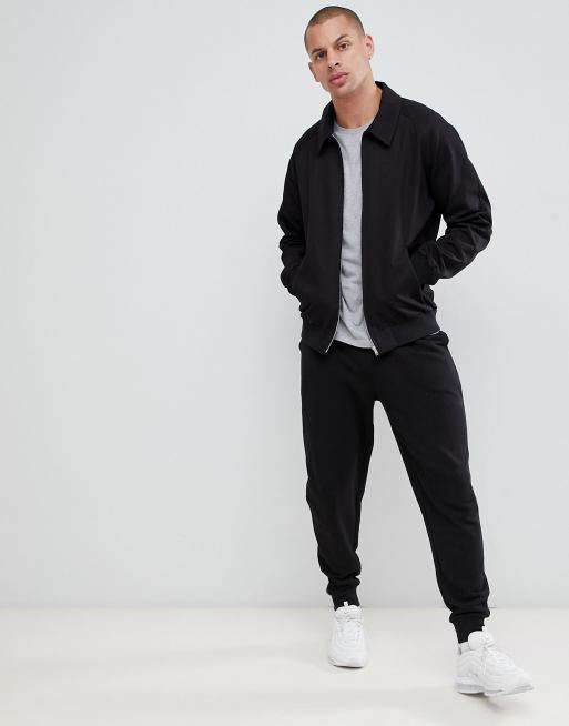 Asos design harrington outlet jacket in black