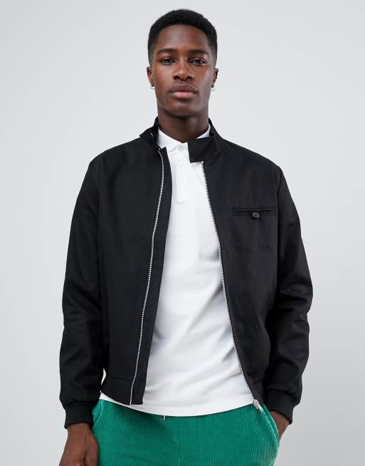 ASOS DESIGN harrington jacket in light blue