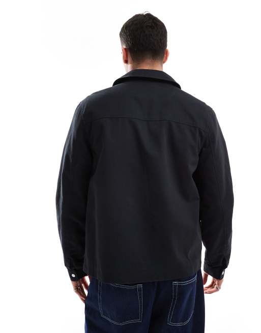 ASOS DESIGN harrington jacket in black