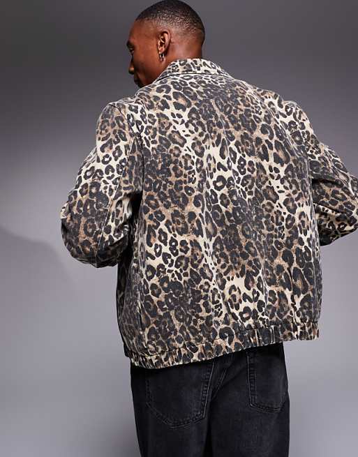 ASOS DESIGN harrington jacket in brown leopard print | ASOS ASOS DESIGN harrington jacket in brown leopard print | ASOS