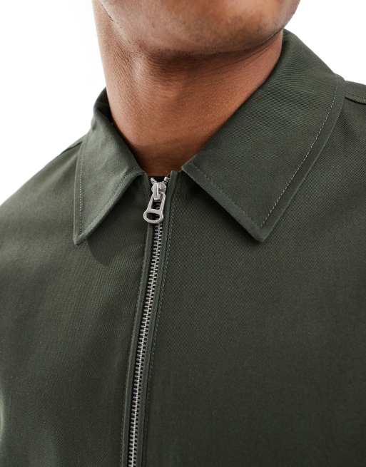 ASOS DESIGN harrington jacket in green