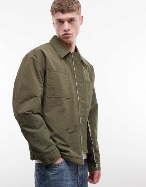 ASOS DESIGN harrington jacket in green - view 1