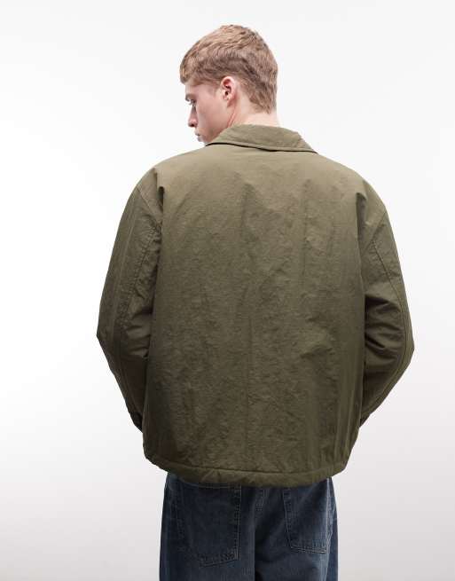 ASOS DESIGN harrington jacket in green, 4 of 5