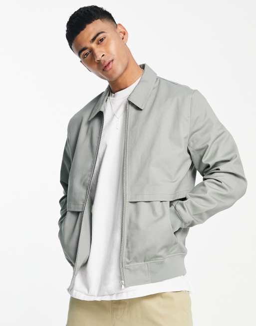 Mens grey harrington on sale jacket