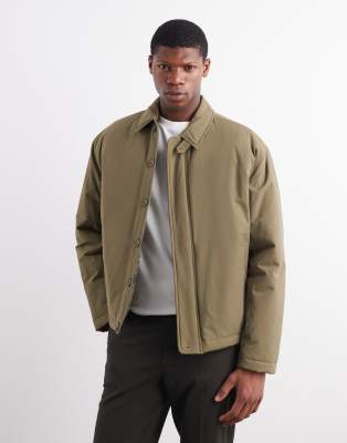 Asos Design Harrington Jacket In Green