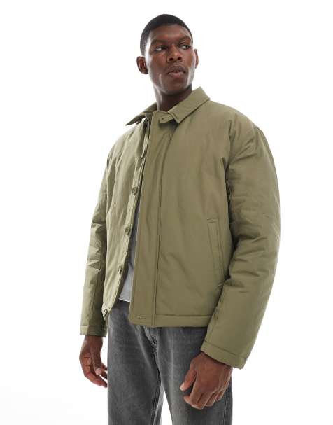 ASOS DESIGN harrington jacket in khaki - view 1