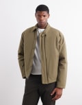 [ASOS DESIGN] ASOS DESIGN harrington jacket in khaki-Green XL GREEN