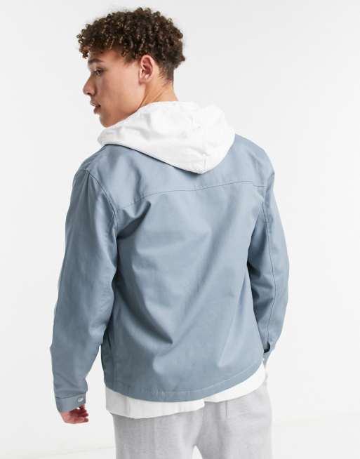 ASOS DESIGN harrington jacket in light blue