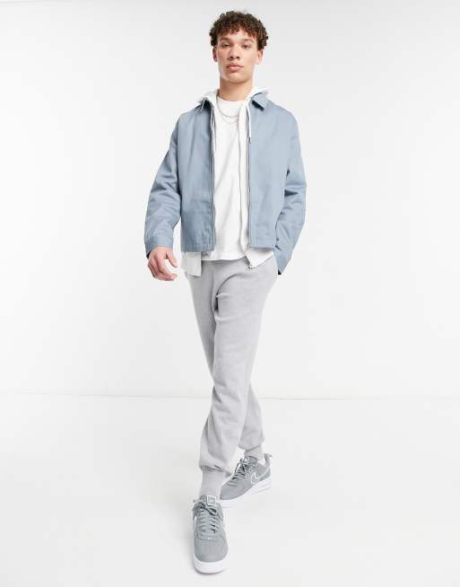 ASOS DESIGN harrington jacket in light blue